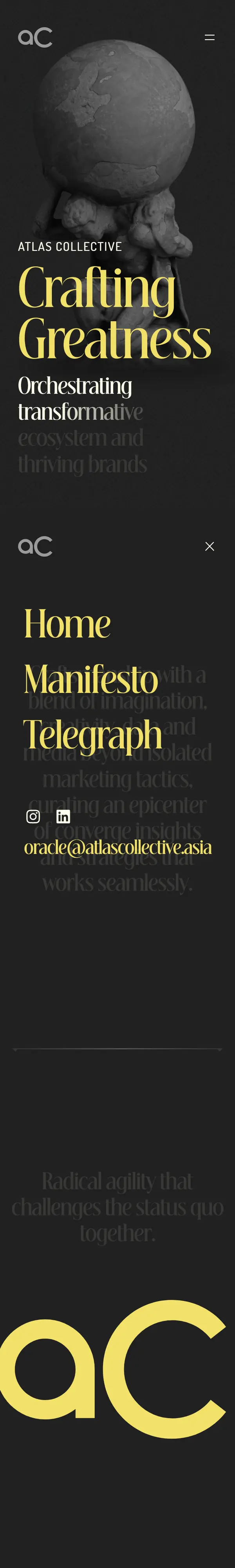Atlas Collective on a phone