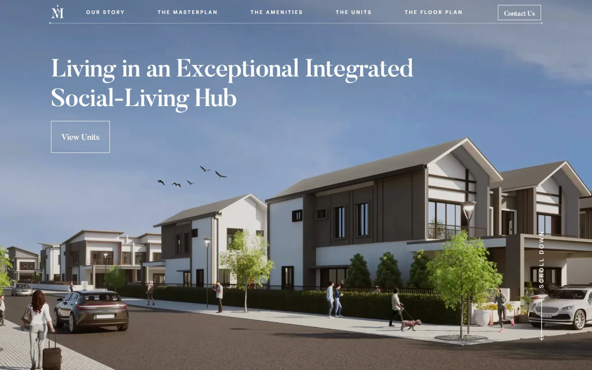 Mahkota Villa — homepage on desktop