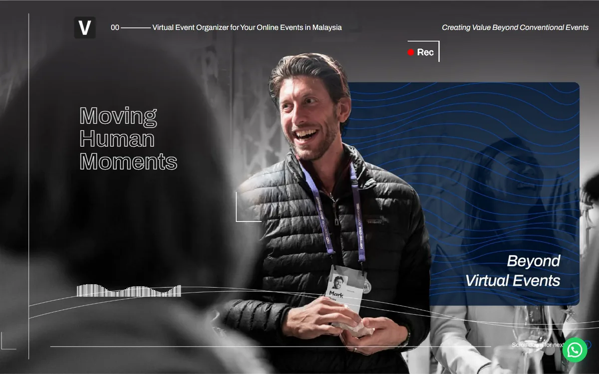 Virtually — homepage on desktop