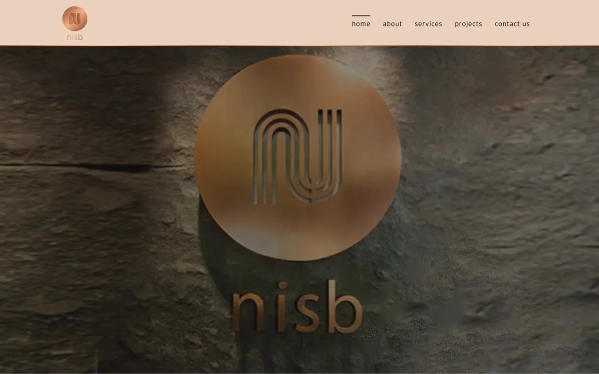 NISB — homepage on desktop
