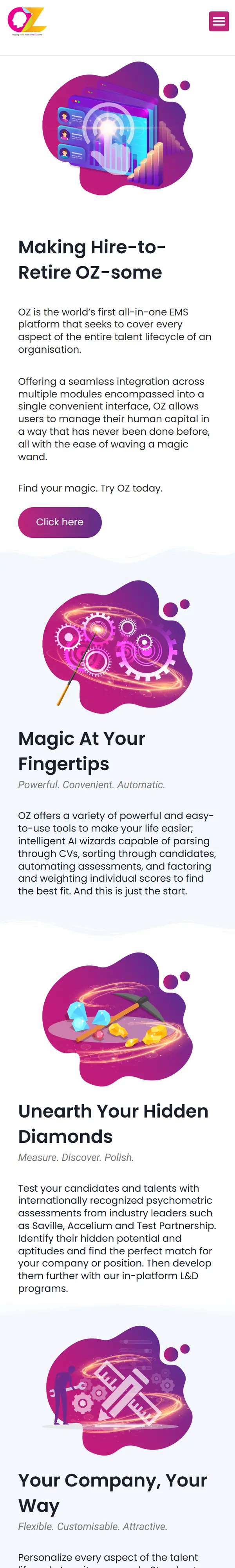 OZ.zone on a phone