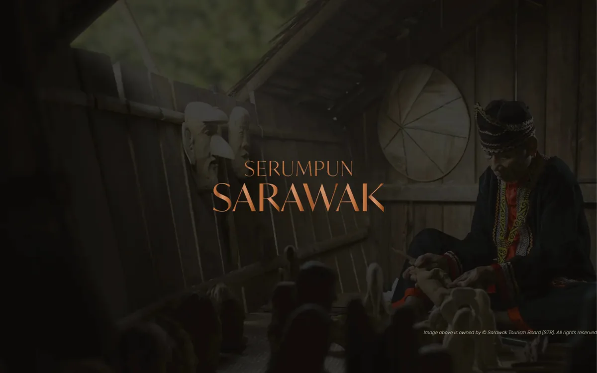 Serumpun Sarawak — homepage on desktop